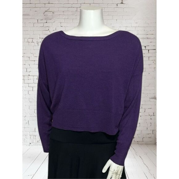 BCBG Purple Vintage Wide Sleeve Sweatet - Picture 1 of 6